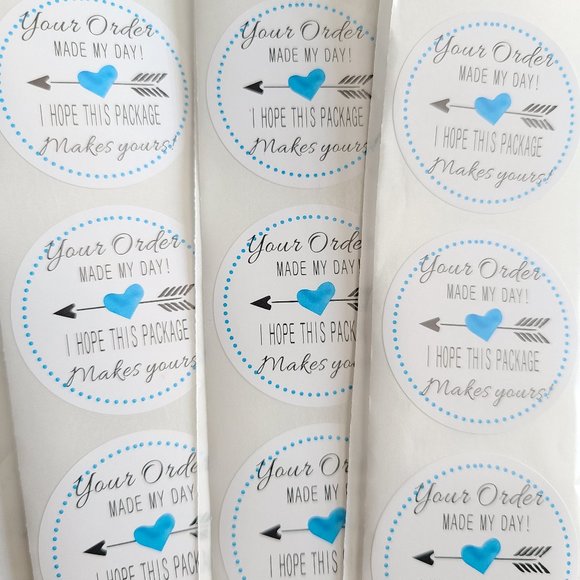 Other - 50 YOUR ORDER MADE MY DAY Stickers 1.5"